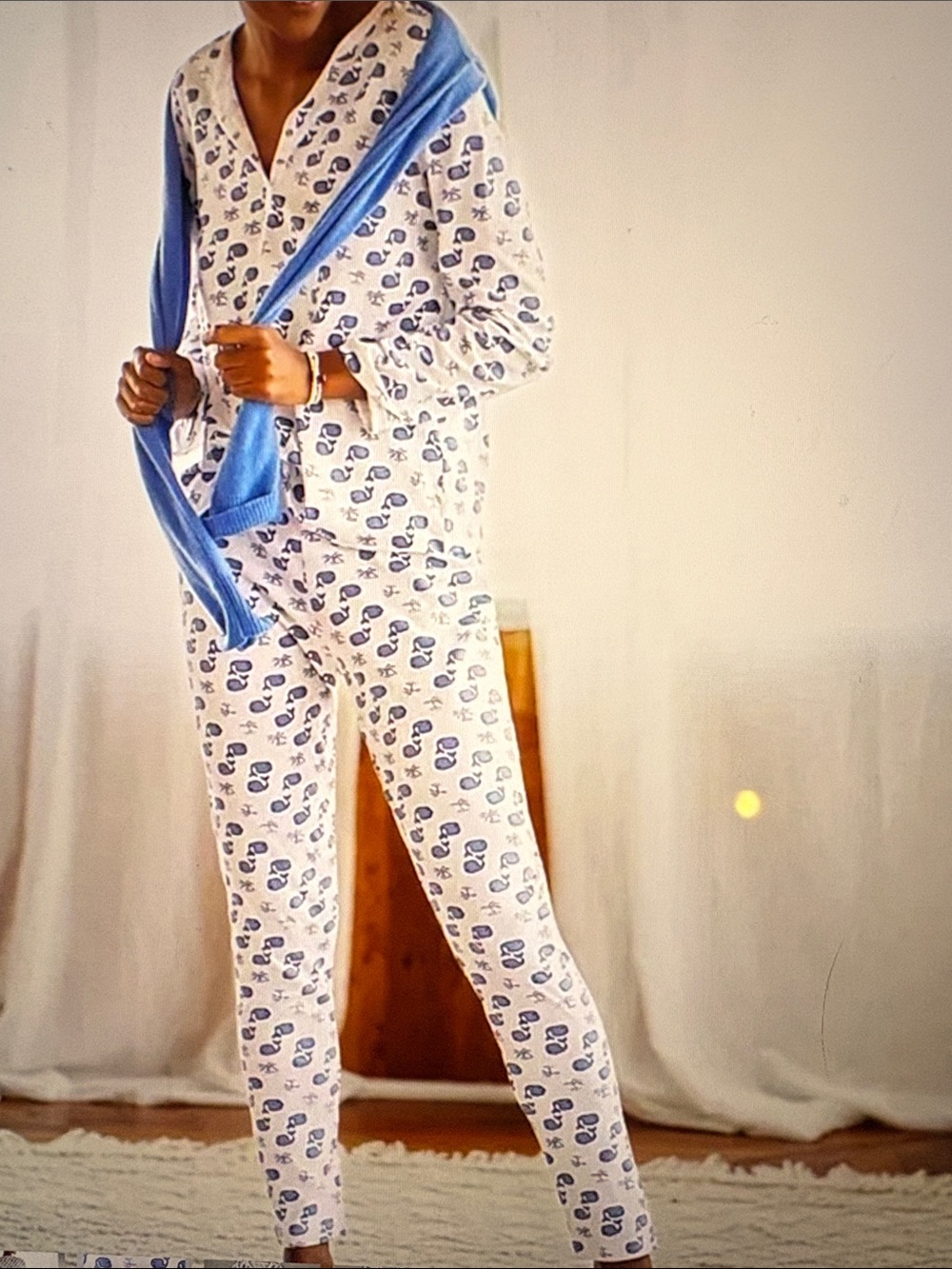 Roller Rabbit  Blue Whale Pajamas XS